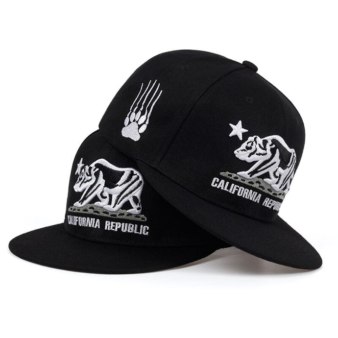 New CALIFORNIA REPUBLIC embroidered cap fashion flat snapback cap