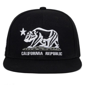 New CALIFORNIA REPUBLIC embroidered cap fashion flat snapback cap