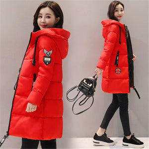 Parka Women 2021 Winter Coat Hooded Outwear Parka Thick Cotton Padded Lining Winter Female