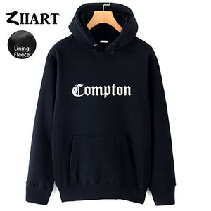 Girls Woman Hoodies Compton Gothic font Hip Hop Rap Couple Clothes Autumn Winter Fleece ZIIART