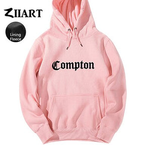 Girls Woman Hoodies Compton Gothic font Hip Hop Rap Couple Clothes Autumn Winter Fleece ZIIART