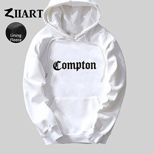 Girls Woman Hoodies Compton Gothic font Hip Hop Rap Couple Clothes Autumn Winter Fleece ZIIART