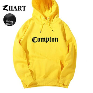 Girls Woman Hoodies Compton Gothic font Hip Hop Rap Couple Clothes Autumn Winter Fleece ZIIART