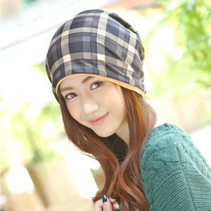 Multi-function women's hats 2021 edition hat warm winter / Color matching