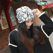 New 2022 Female Cap English Letter Multi Purpose Baggy Knitted Hat