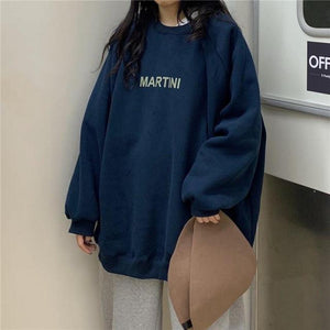 New 2021 Chic Letter High Quality Oversized Sweatshirt Thick Soft Fall Clothing