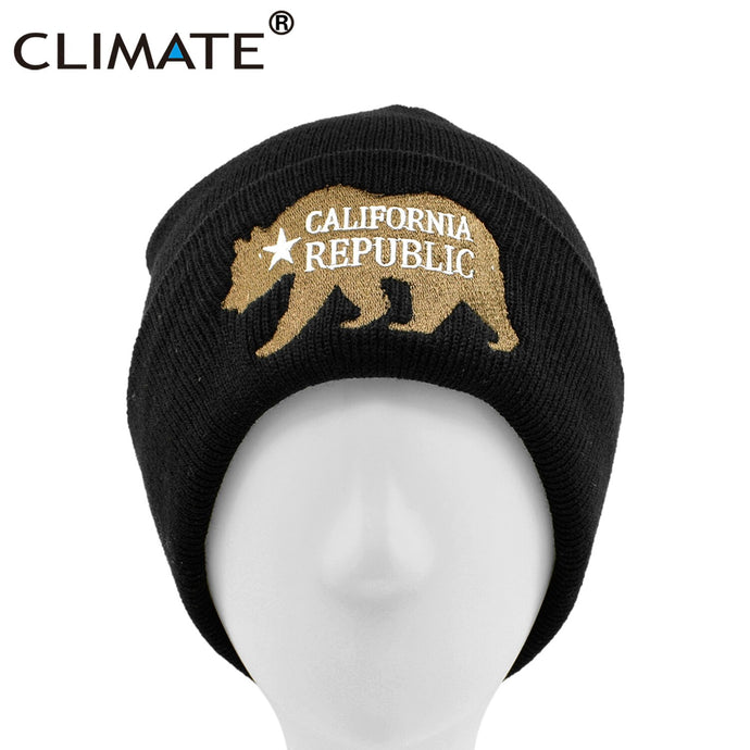 California Bear Winter Beanie California Republic  Winter Warm Hat