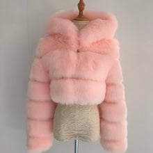 Women Soft Hooded Fur Coat Winter Faux Fox Fur Coat  High Quality Female Jacket Thick Coat