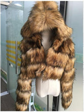 Women Soft Hooded Fur Coat Winter Faux Fox Fur Coat  High Quality Female Jacket Thick Coat