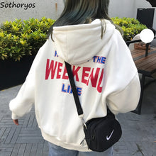 New 2021 Letter Printed Loose Trendy Hooded Sweatshirt