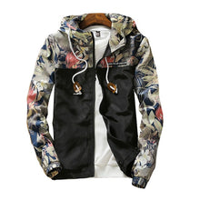 Women's Hooded Jacket 2021 Spring Autumn Floral Causal Windbreaker Women Basic Jacket Zipper Lightweight