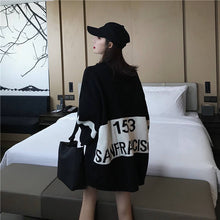 Female Black Autumn/Winter  Women’s  High end  Loose Sweatshirt