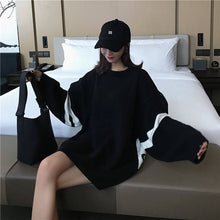 Female Black Autumn/Winter  Women’s  High end  Loose Sweatshirt