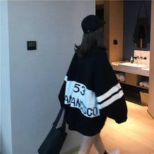 Female Black Autumn/Winter  Women’s  High end  Loose Sweatshirt