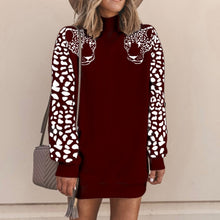 Leopard Print Long Sleeve Patchwork Sweatshirt  Pullover Spring Autumn Winter Sweatshirt Female 2021 Autumn