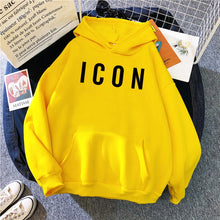 ICON Print Hoodie 2021 Autumn Winter Hooded Sweatshirt Casual  Warm Oversized Tracksuit