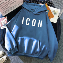 ICON Print Hoodie 2021 Autumn Winter Hooded Sweatshirt Casual  Warm Oversized Tracksuit