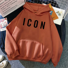 ICON Print Hoodie 2021 Autumn Winter Hooded Sweatshirt Casual  Warm Oversized Tracksuit