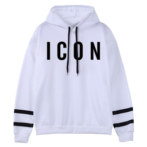 ICON Print Hoodie 2021 Autumn Winter Hooded Sweatshirt Casual  Warm Oversized Tracksuit