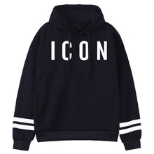 ICON Print Hoodie 2021 Autumn Winter Hooded Sweatshirt Casual  Warm Oversized Tracksuit