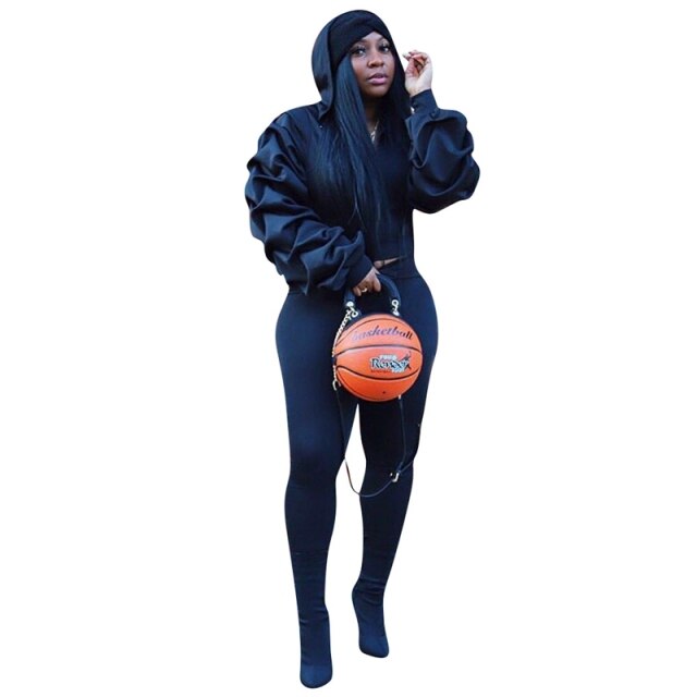 Hooded Tracksuit 2 Piece Winter  Casual Sweatshirt Sport Set