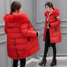 Womens coat winter solid thick parka hooded zipper warm overcoat