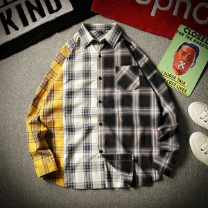 New Fashion Plaid Blouse Sweatshirt Style Pocket Multicolor Lightweight Shirt/ Coat