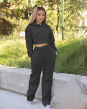 New Hooded Tracksuit  Wide Leg Pant thick 2 Piece Set