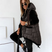 Warm Women's Long Vest  Hooded  Autumn Winter Casual jacket