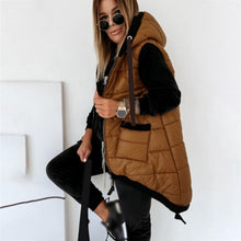 Warm Women's Long Vest  Hooded  Autumn Winter Casual jacket