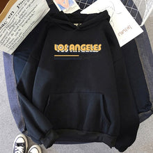 Los Angeles California Letter Printing Hoodie Women Korean Streetwear Sweatshirt Men Casual Pullover Hip Hop Long Sleeve Purple