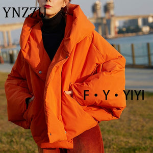 2021 New Design Luxury Women's Down Jacket Solid Oversized Hooded Loose 90% White Duck Down Coat