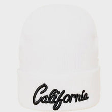 New California 3D Letter Embroidery Beanie Hat 100%Cotton Winter Warm Knit  Hood