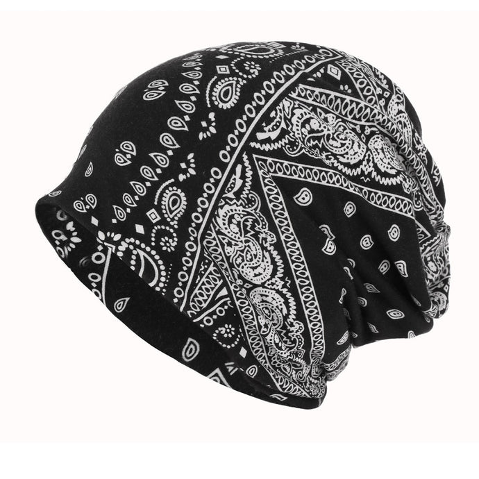 New 2021 Under scarf Printed  Women Dual-use cap