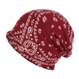 New 2021 Under scarf Printed  Women Dual-use cap