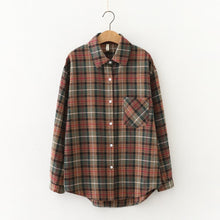 Fashion Plaid Shirt Chic Checked Blouse Long Sleeve  Casual Print Shirt Loose Cotton Top News 2022