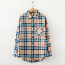 Fashion Plaid Shirt Chic Checked Blouse Long Sleeve  Casual Print Shirt Loose Cotton Top News 2022