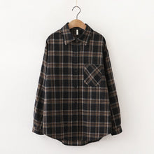 Fashion Plaid Shirt Chic Checked Blouse Long Sleeve  Casual Print Shirt Loose Cotton Top News 2022